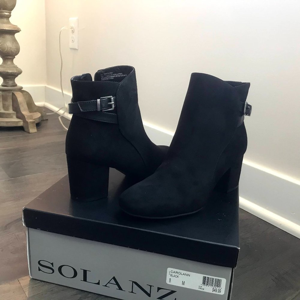 NWT Black Heeled Booties